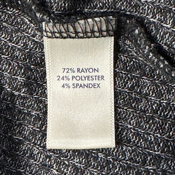 BKE X-Small Long Cardigan Sweater Jacket Pockets Open Front Stretch Black Marled - Picture 8 of 9